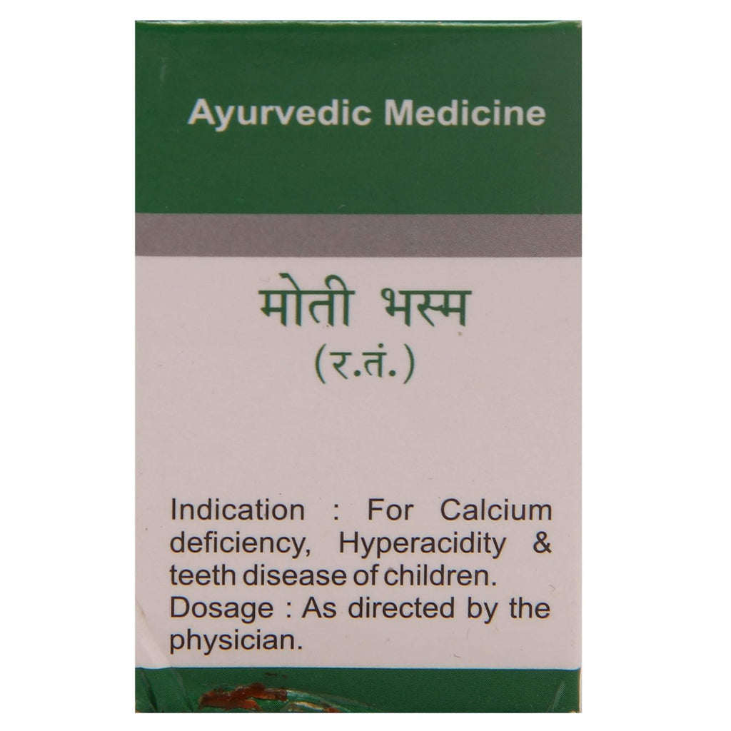 Dhanvantari Ayurvedic Moti Bhasma Nützlich bei Übersäuerung und Kalziummangel Pulver