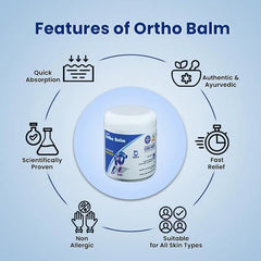 Deemark Ayurvedic Ortho Balm For Joint Pain,Back Pain,Muscle Pain & Twitching Balm 50 Gm