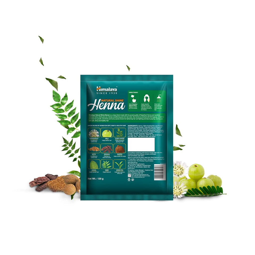 Himalaya Herbal Аюрведический уход за собой Мягкие, блестящие и здоровые волосы Натуральный блеск Порошок хны