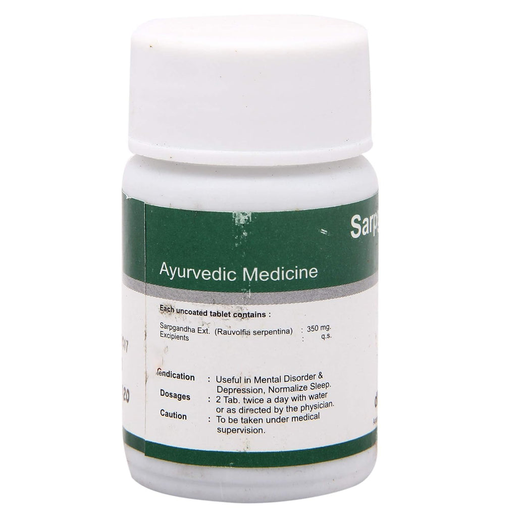 Dhanvantari Sarpagandha Ghanvati Nützliches Tablet bei psychischen Störungen