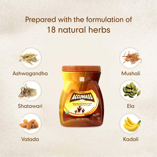 Accumass Ayurvedic Weight Gain Granules – 525 GM