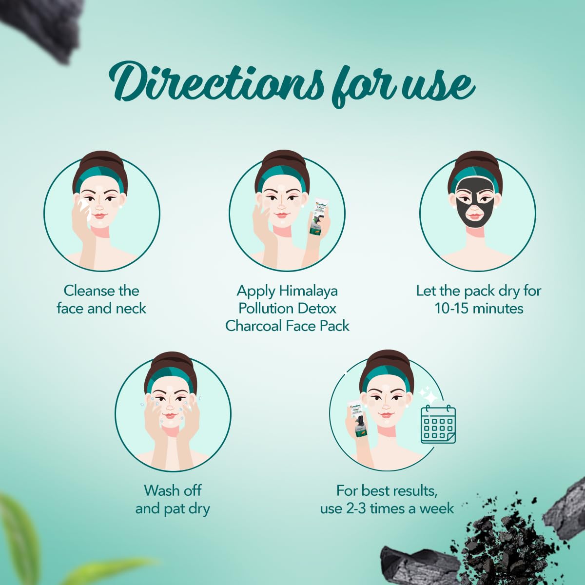 Himalaya Herbals Pollution Detox Gesichtspackung mit Aktivkohle