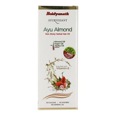 Baidyanath Ayurvedic (Jhansi) Ayurvedisches Kräuter-Haaröl Ayu Almond, nicht klebrig, 100 ml
