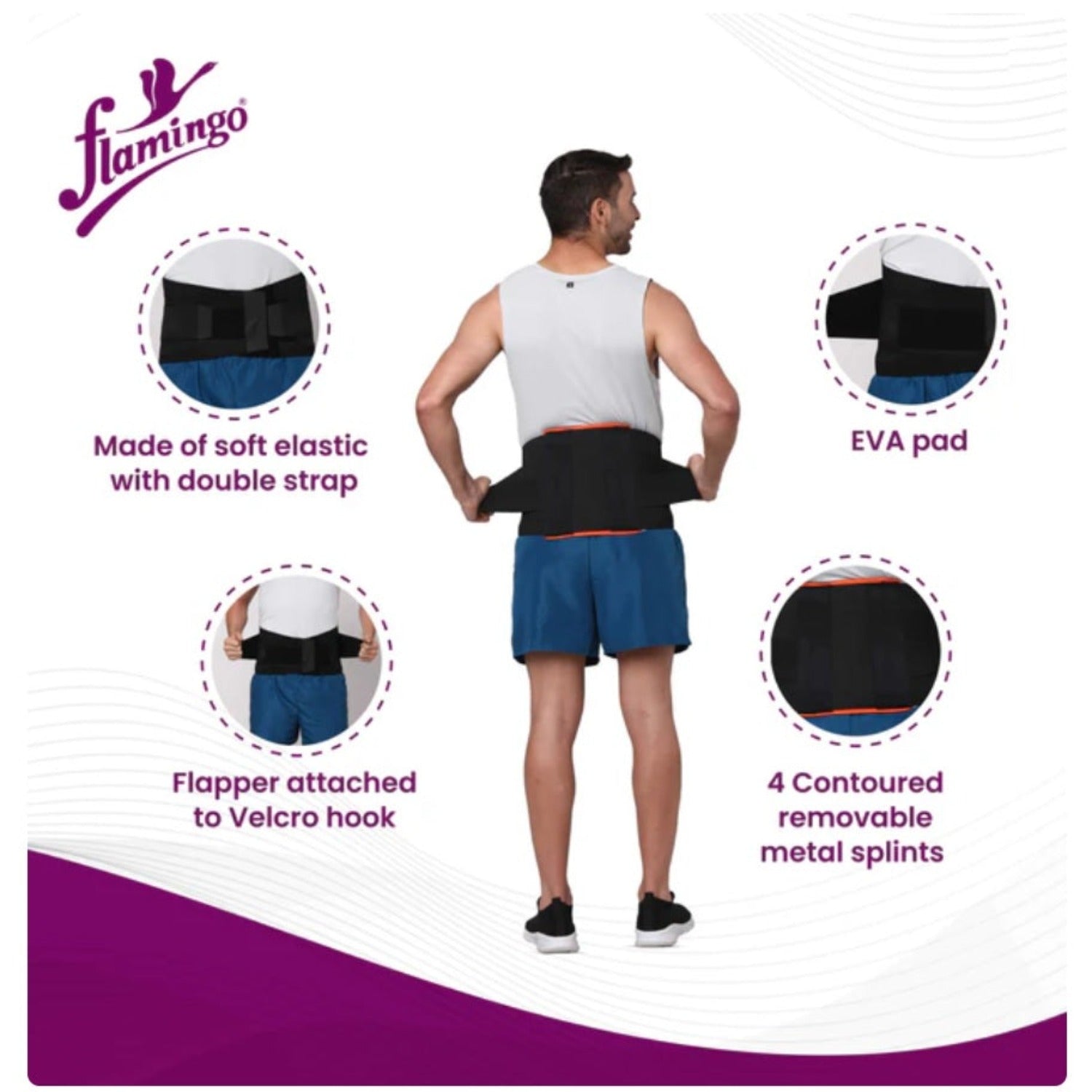 Flamingo Health Orthopaedic Contoured L S Support Unisex Code 2007