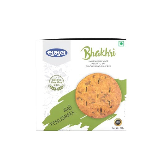 Sumul Dairy Sumul (Methi) Fenugreek Indian Bhakhri Made from whole wheat & oats 200g