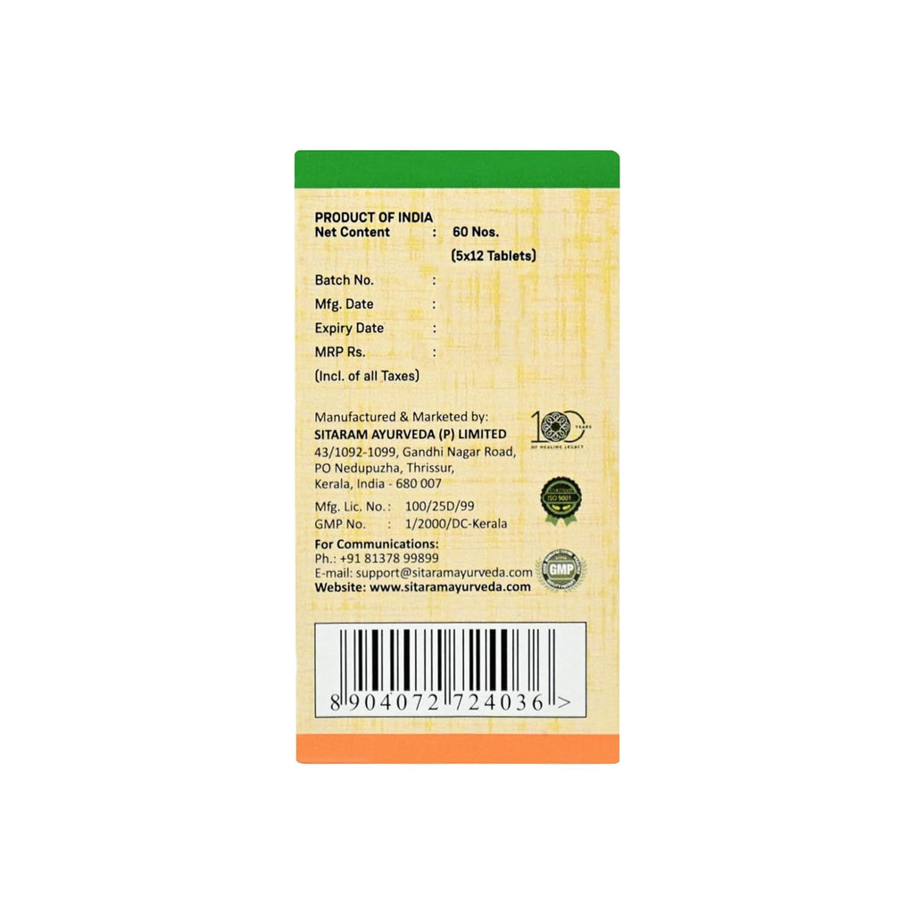 Sitaram Ayurveda TA 60 Tablets