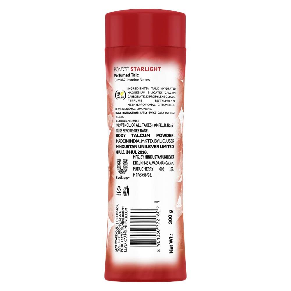 POND'S Magic,Starlight,Dreamflower,Aloe cooling and Sandal Radiance Freshness Body Talcum Powder
