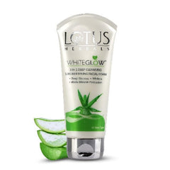 Lotus Herbals WhiteGlow 3-в-1 Глубокое очищение, розовое сияние и сияние кожи с витамином С. Отбеливающая пенка для лица. Пенка для умывания лица для среднего типа кожи.