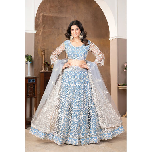 Bollywood Indian Pakistani Ethnic Party Wear Women Soft Pure Premium Net Embellished With Beautiful Heavy Sequins Work Lehenga