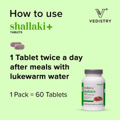 Vedistry Ayurvedic Shallaki+ Strengthens Joints & Cartilage 60 Tablets