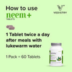 Vedistry Ayurvedic Neem + Skin Health 60 Tablets