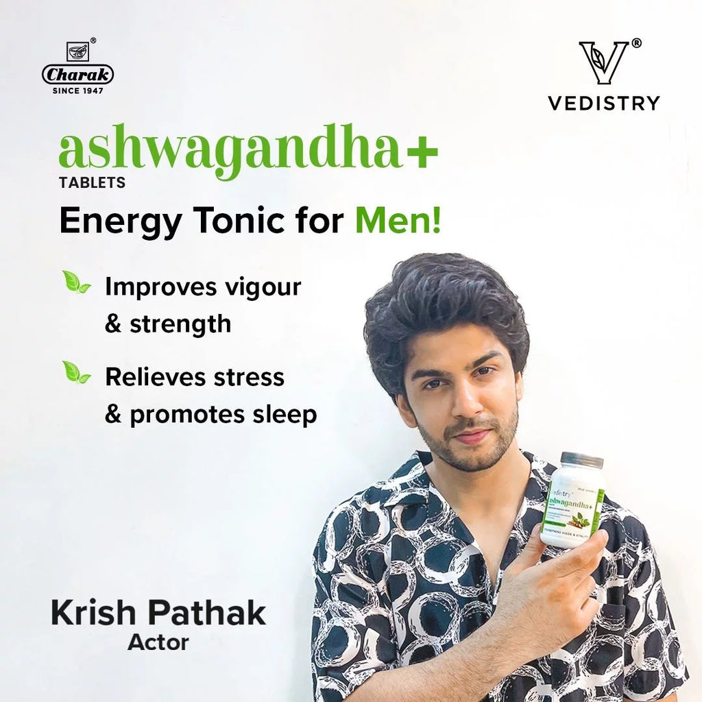Vedistry Ayurvedic Ashwagandha + Strengthens Vigor & Vitality 60 Tablets