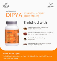 Vedistry Ayurvedic Dipya Acidity Relief 60 Tablet