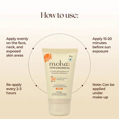 Moha Cosmetics Tinted Sunscreen Gel with SPF50 PA+++ 50g