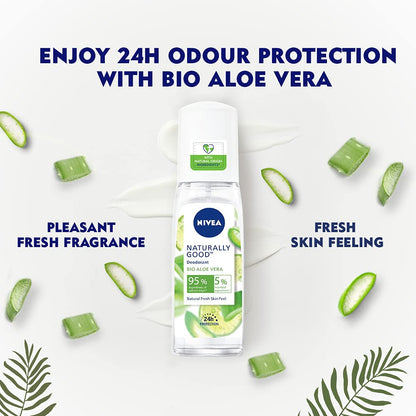 Nivea Naturally Good Deodorant Bio Green Tea & Bio Aloe Vera For Women 75 ml