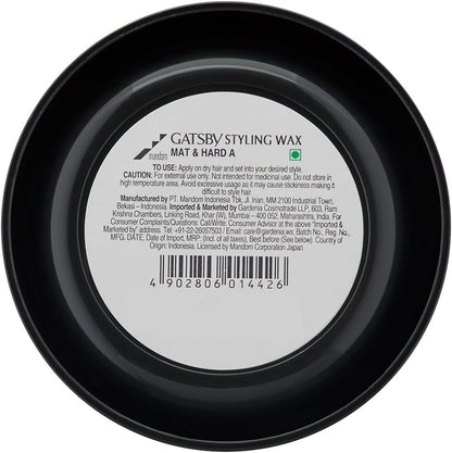 Gatsby Hair Styling Wax Matt & Hard 75g Grey by Gatsby