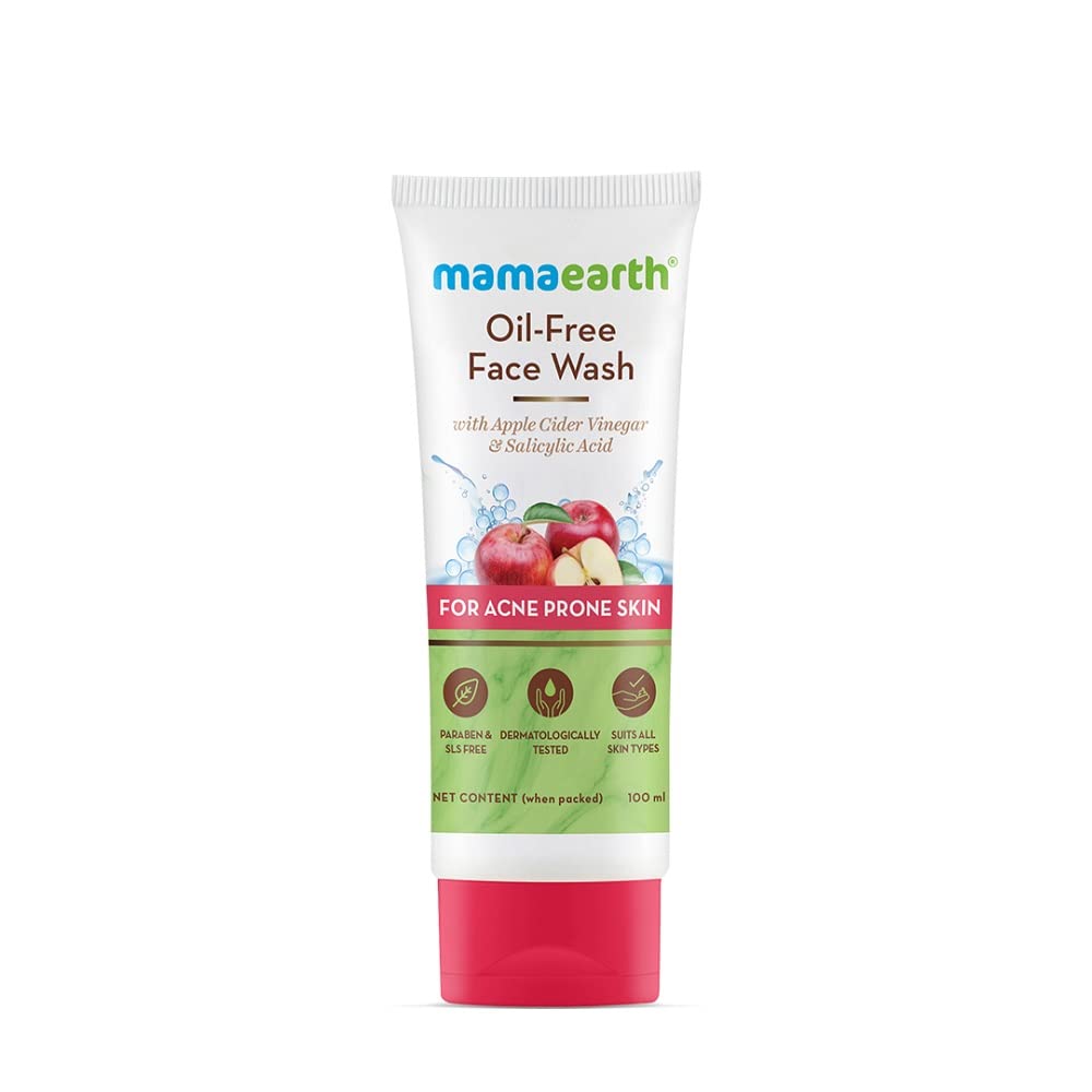 Mamaearth Oil-Free Face Wash with Apple Cider Vinegar & Salicylic Acid for Acne Prone Skin