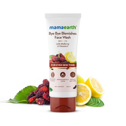 Mamaearth Bye Bye Blemishes Face Wash with Mulberry and Vitamin C for Even Skin Tone 100ml