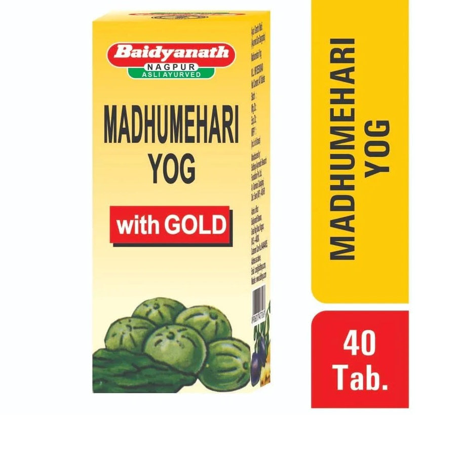 Baidhyanath Ayurvedic MadhuMehari Yog With Gold Swarna Yukta 40 Tablets