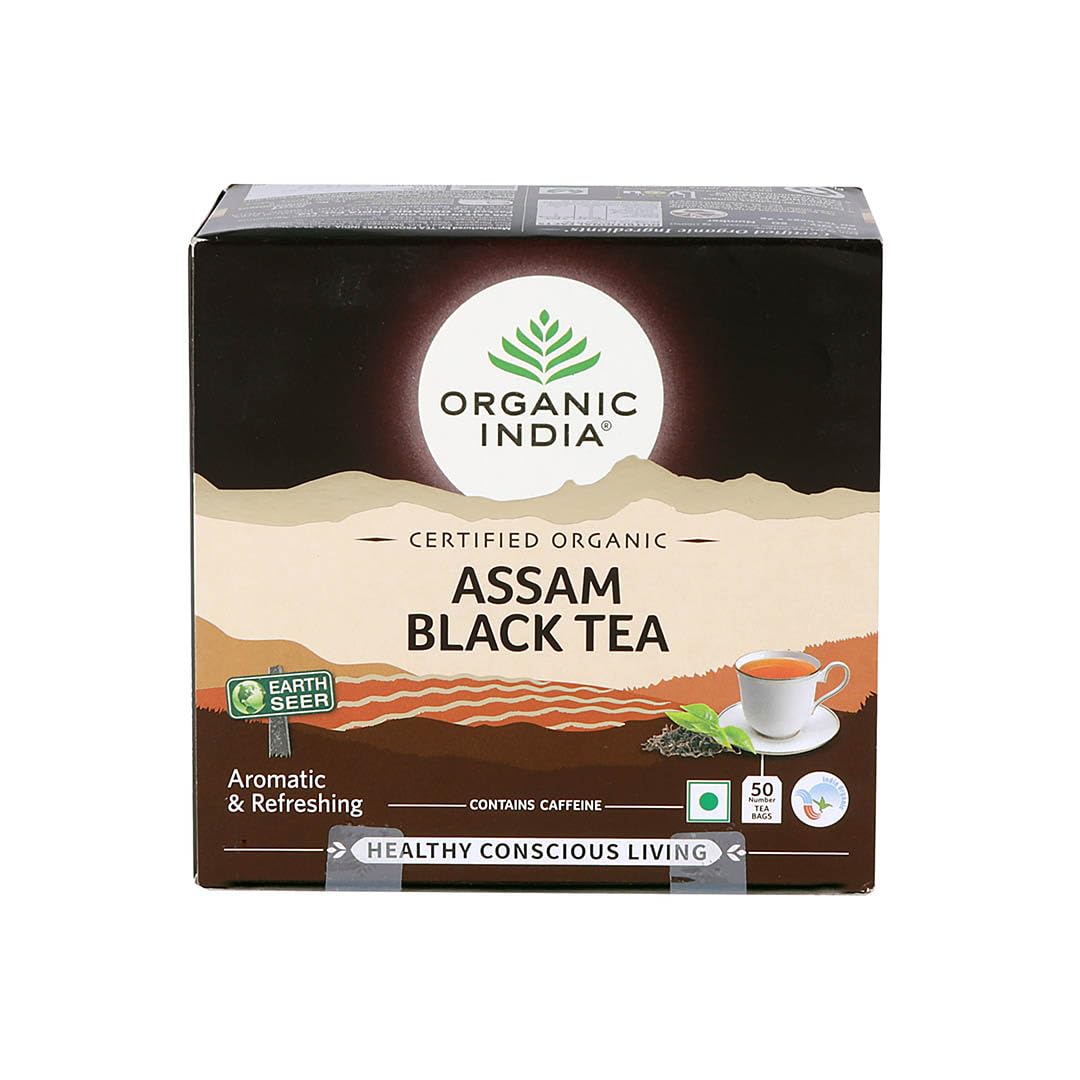 Organic India Assam Black 25 Tea bags,50 Teabags & 100 Teabags