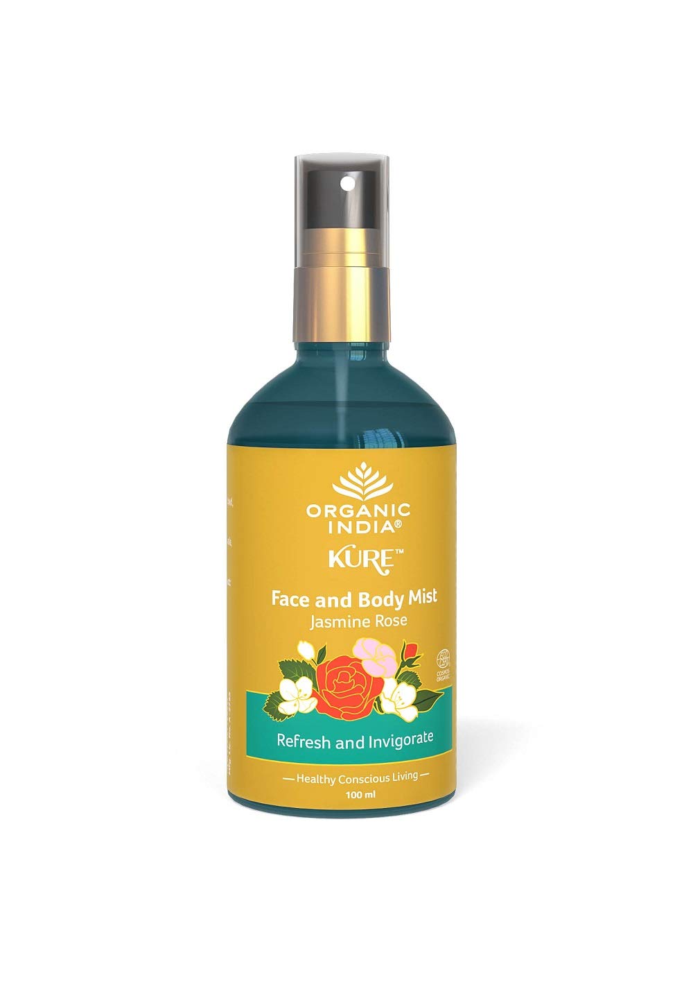 Organic India Face & Body Mist Jasmine & Rose 100ml