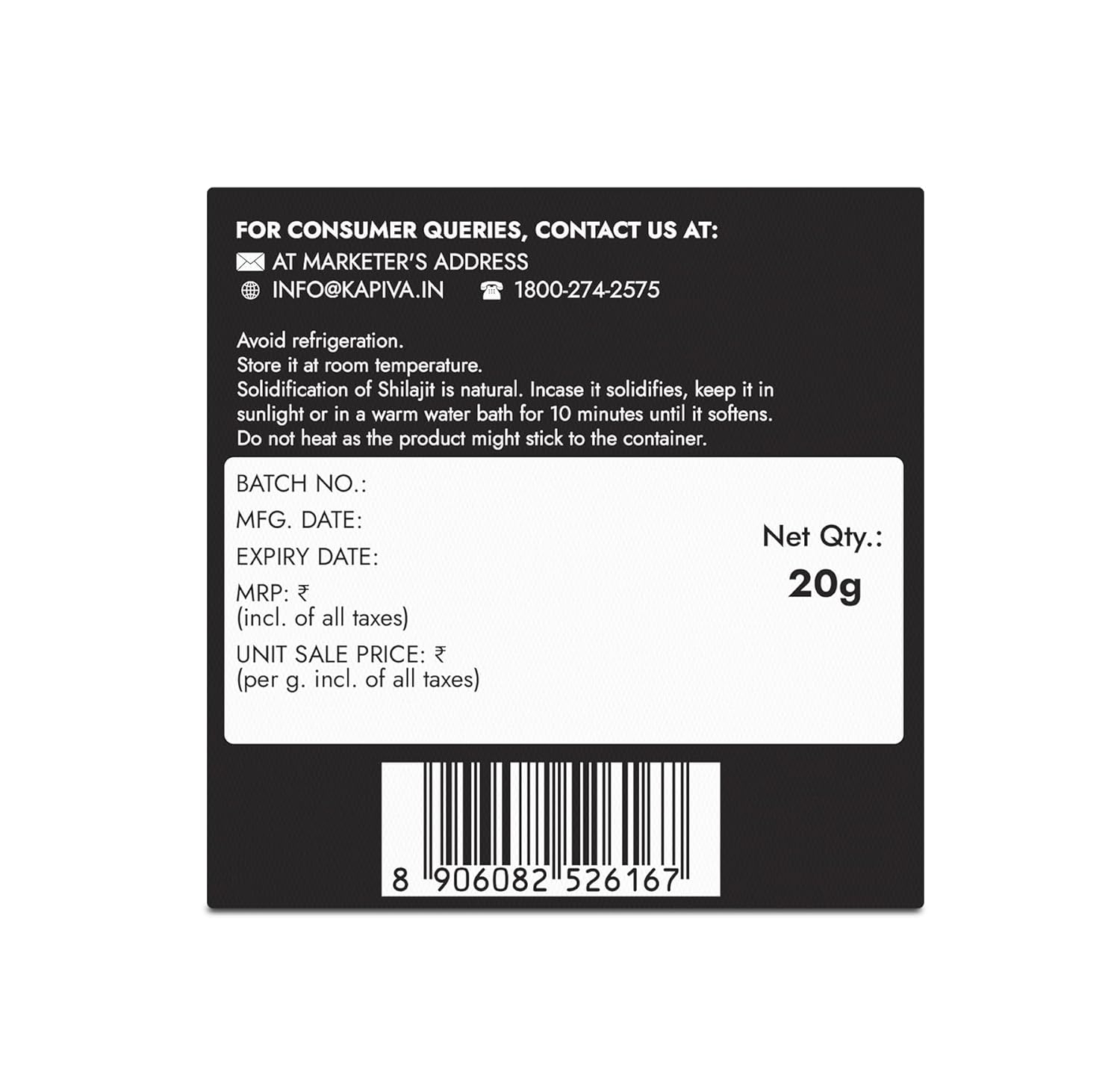 Kapiva Original Himalayan Shilajit/Shilajeet Resin 20g