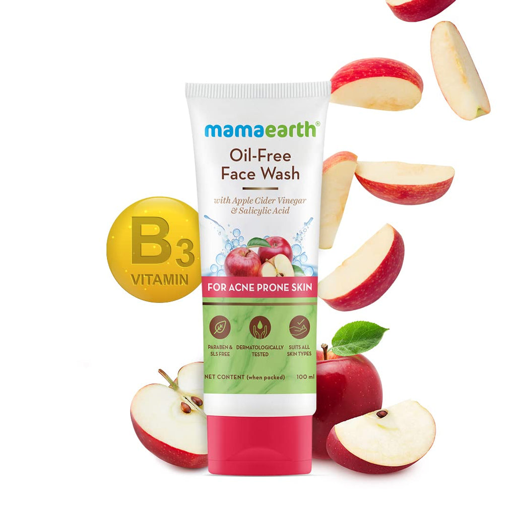 Mamaearth Oil-Free Face Wash with Apple Cider Vinegar & Salicylic Acid for Acne Prone Skin