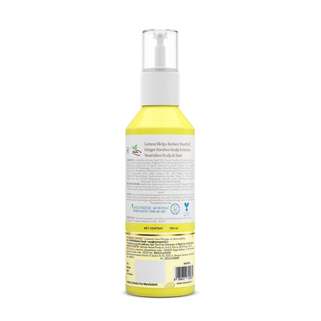 Mamaearth Lemon Anti-Dandruff Hair Oil with Lemon & Ginger 100ml