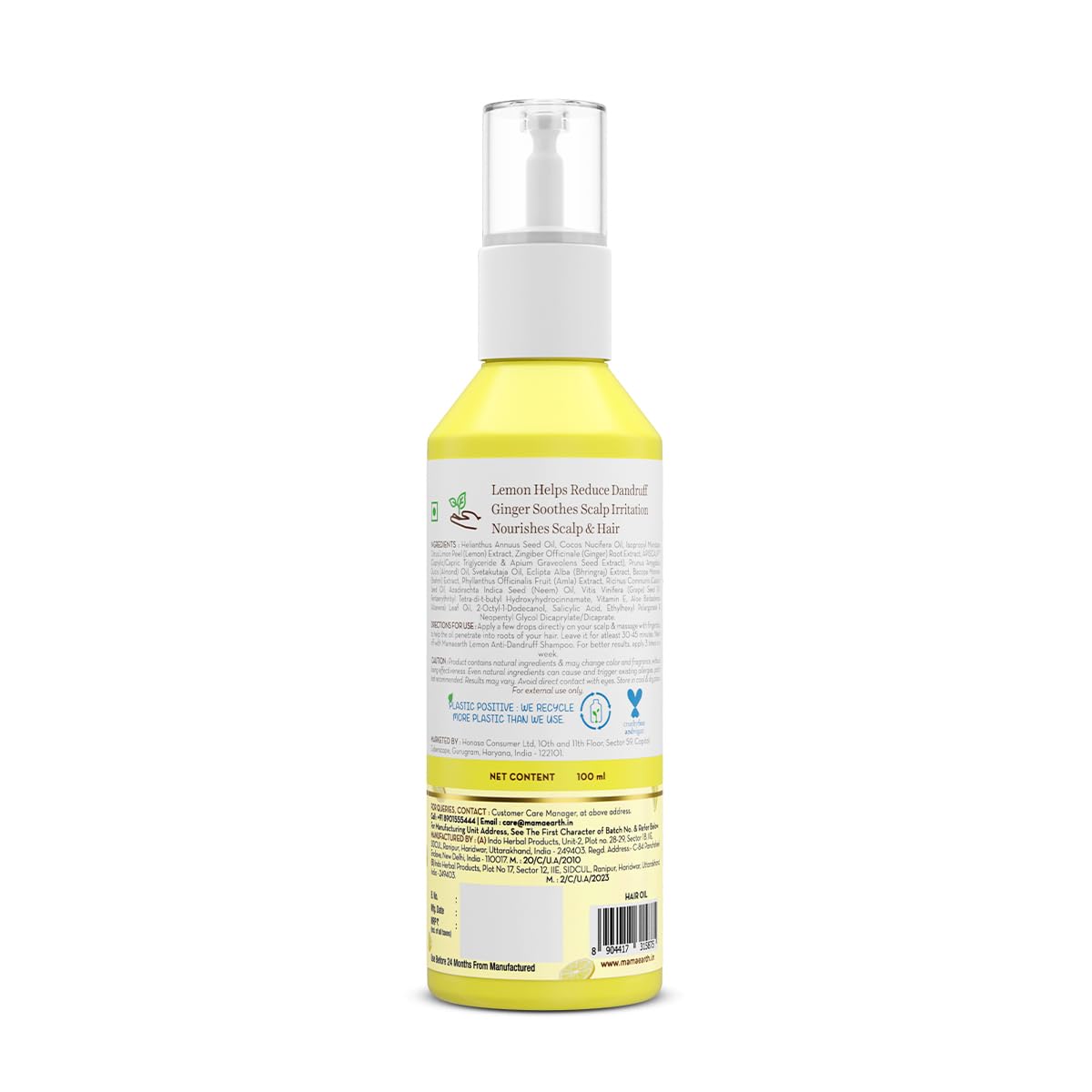 Mamaearth Lemon Anti-Dandruff Hair Oil with Lemon & Ginger 100ml