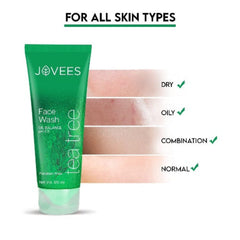 Jovees Herbal Strawberry,Tea Tree,Lemon,Neem,De-Tan & Grape Face Wash with Strawberry Extracts For Normal to Dry Skin For Women/Men For Hydrating & Glowing Skin