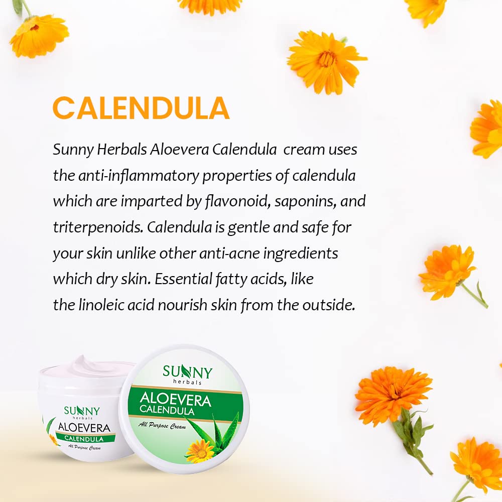 Bakson's Sunny Herbals Aloe Vera Calendula mit Allzweck-Hautpflegecreme