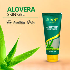 Bakson's Sunny Herbals Aloe Vera Skin mit Aloe Vera für gesunde Hautpflege, Gel, 100 g