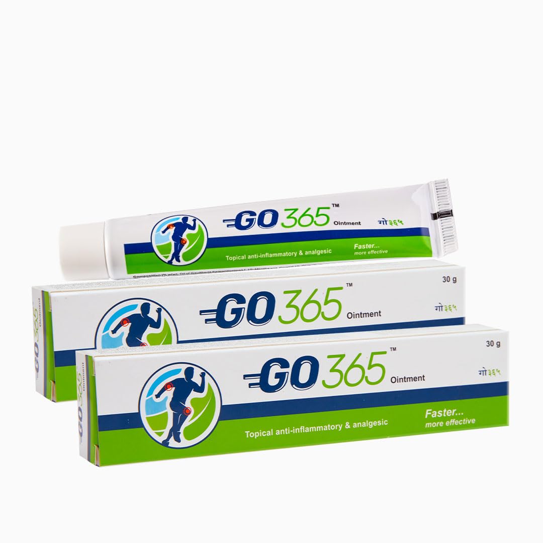 Charak Go365 Ointment For Joint & Muscular Pain,For Back Pain,Neck & Shoulder Pain,Sprains & Stiffness Each 30 Gm(Pack Of 2)