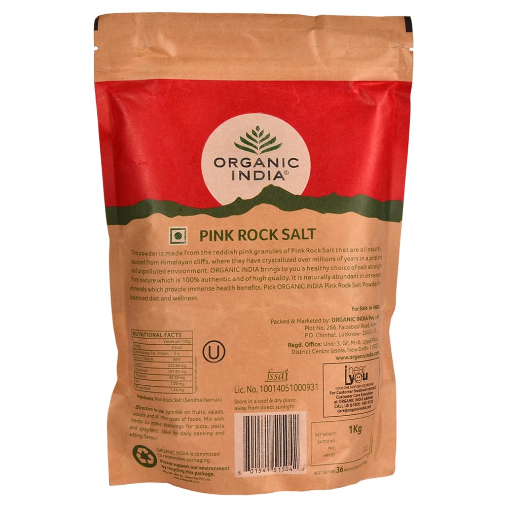 Organic Indiua Pink Rock Salt 1kg