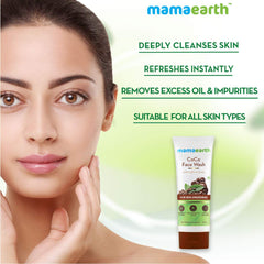 Mamaearth CoCo Face Wash with Coffee and Cocoa for Skin Awakening 100ml