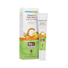 Mamaearth Vitamin C Daily Glow Under Eye Cream with Vitamin C & Turmeric for Dark Circle Reduction 20g