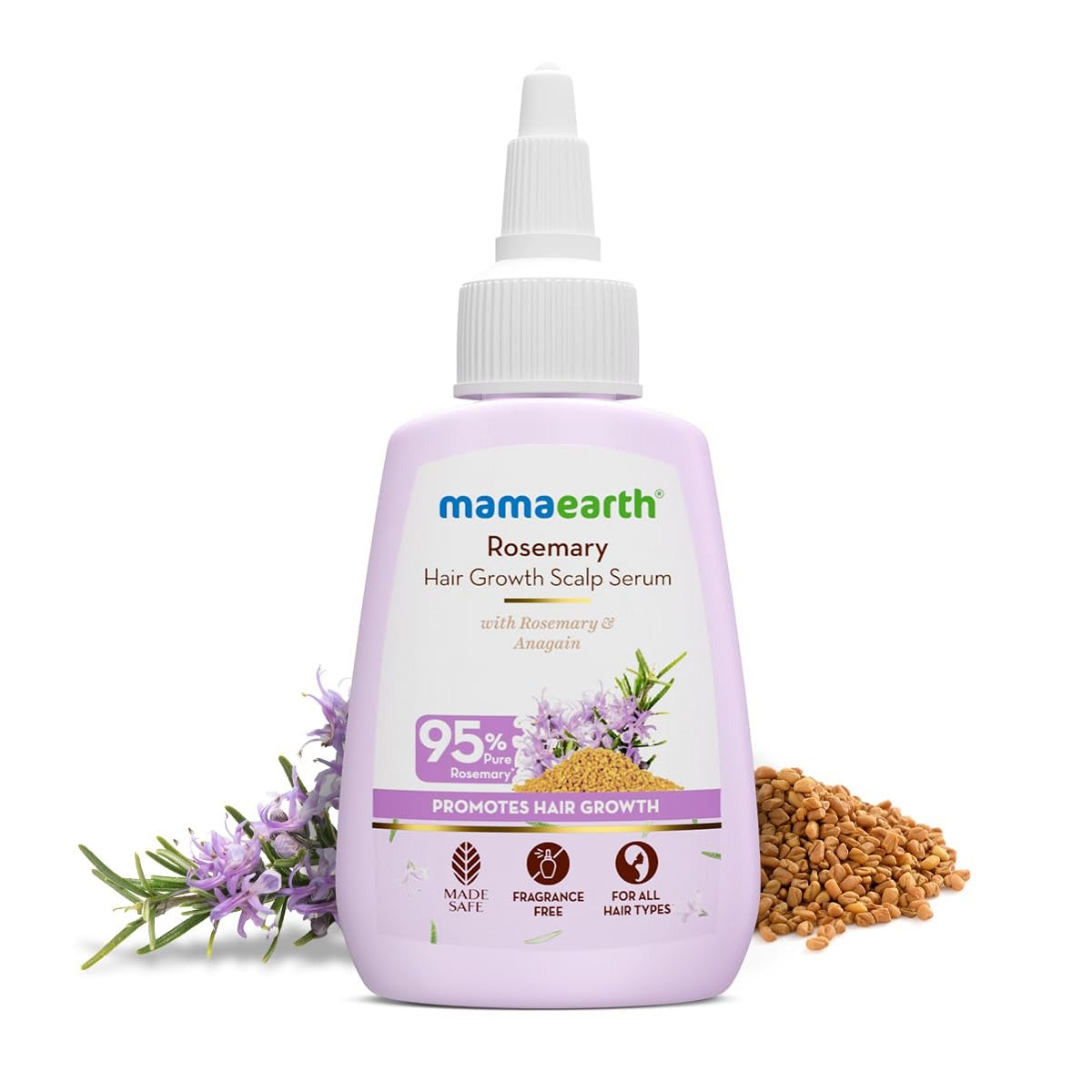 Mamaearth Rosemary Hair Growth Scalp Serum with 95% Pure Rosemary Oil Extract & 4% Anagain 50ml