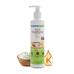 Mamaearth Curd Smoothening Shampoo with Curd & Keratin for Smooth & Shiny Hair 250ml