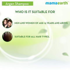 Mamaearth Argan Shampoo with Argan and Apple Cider Vinegar for Frizz-free and Stronger Hair 250ml