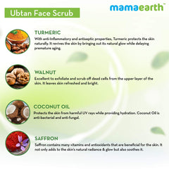 Mamaearth Ubtan Face Scrub with Turmeric and Walnut for Tan Removal 100g