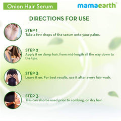 Mamaearth Onion Hair Serum with Onion and Biotin for Strong,Frizz-Free Hair 100ml