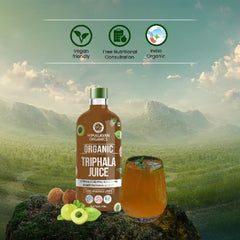 Himalayan Organics Bio-Triphala-Saft unterstützt den Stoffwechsel und die Immunität. Natürlicher kaltgepresster Bio-Saft mit Antioxidantien (1 l)