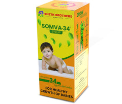 Sheth Brothers Ayurvedisches Somva-34 für Babys, Pulver und Sirup
