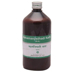 Dhanvantari Ayurvedic Mahamanjisthadi Kashay, nützlich bei Hautkrankheiten und zur Blutreinigung, Flüssigkeit, 450 ml