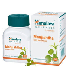 Himalaya Pure Herbs Skin Wellness Травяной аюрведический препарат Manjishtha для контроля загара кожи, 60 таблеток