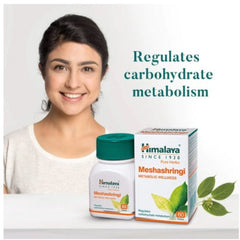Himalaya Pure Herbs Metabolic Wellness Herbal Ayurvedic Meshashringi Reguliert den Kohlenhydratstoffwechsel 60 Tabletten