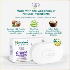 Himalaya Herbal Ayurvedic Crème Cleansing Baby Care Bar - Sanfte Pflege für Neugeborene und Babys mit empfindlicher Haut - Seife