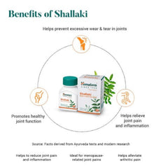 Himalaya Pure Herbs Bone &amp; Joint Wellness Herbal Ayurvedic Shallaki Reduziert Schmerzen und Entzündungen 60 Tabletten