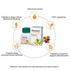 Himalaya Pure Herbs Оздоровление кишечника Травяные аюрведические таблетки Трифала избавляют от запоров