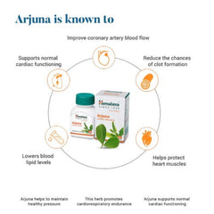 Himalaya Pure Herbs Cardiac Wellness Herbal Ayurvedic Arjuna Универсальное кардиозащитное средство 60 таблеток